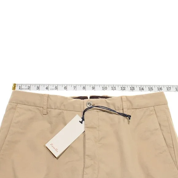 Zanella NWT Chinos / Casual Pants Size 32 US Noah In Solid Beige Cotton Blend